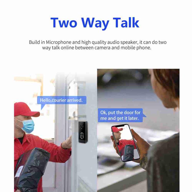 ESCAM V5 TUYA 1080P Intelligent Two-Way Voice Night Vision Wireless Doorbell, V5 ESCAM V5 TUYA 1080P Intelligent Two-Way Voice Night Vision Wireless Doorbell, V5